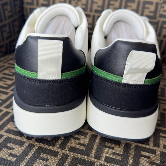 Calvin Klein Men's Blayne Casual Lace-Up White, Green, and Black Sneakers - Picture 6 of 15
